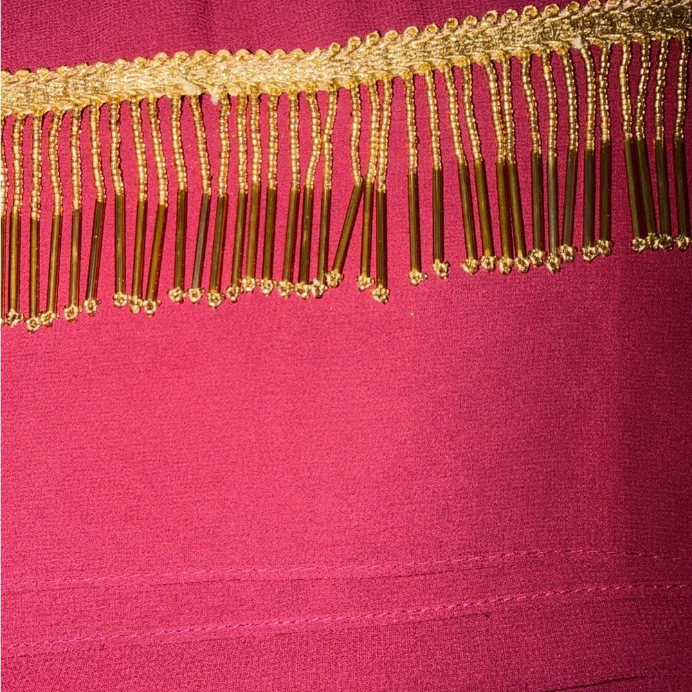 Pink scarf with Gold handmade
